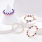 4th of July American Flag Bracelets for Women – Patriotic Red, White & Blue Beaded Stretch Bracelets, Boho Heishi Surfer Charm Set, Summer Beach Jewelry